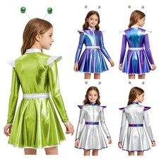 Girls Dress Festival Costume Dress Up Alien Robot Photoshoot A-Line Cosplay