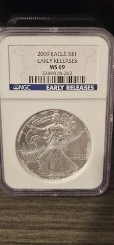 2009 * NGC * Silver Eagle S$1 * MS69 * EARLY RELEASES *