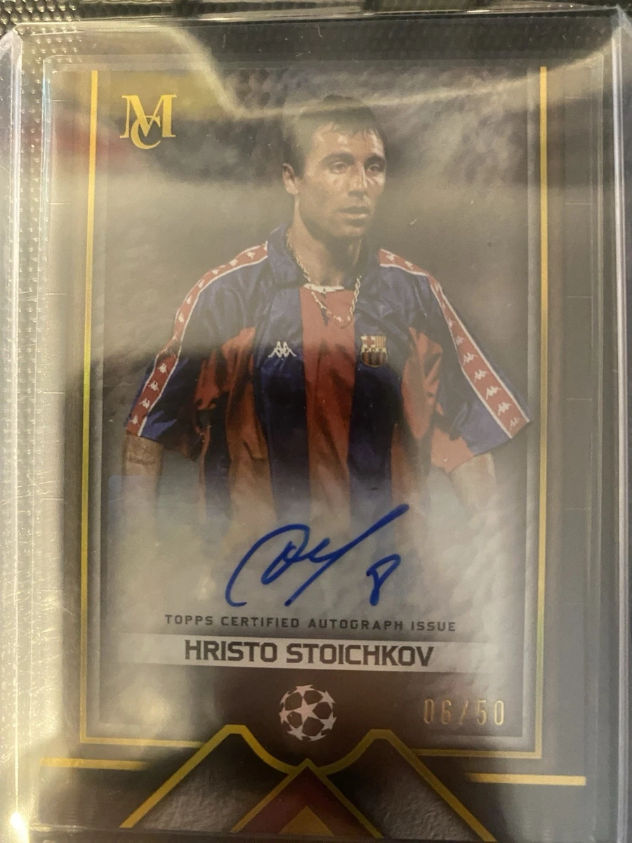Carte Collection Futera Iconic Hristo Stoichkov #14/21 - Patch De Maillot Porté - Édition Limitée