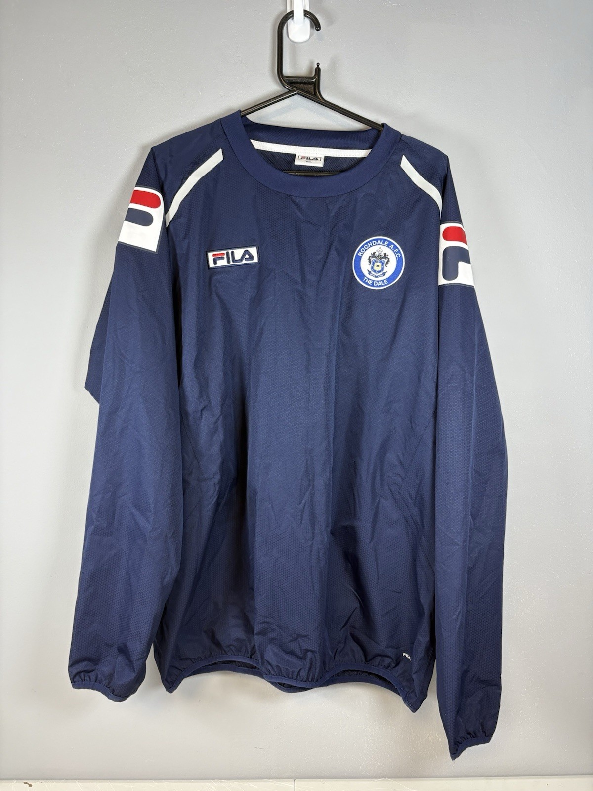 Giacca a vento trapano uomo Fila Rochdale AFC The Dale. Blu navy. 2012 13. XXL