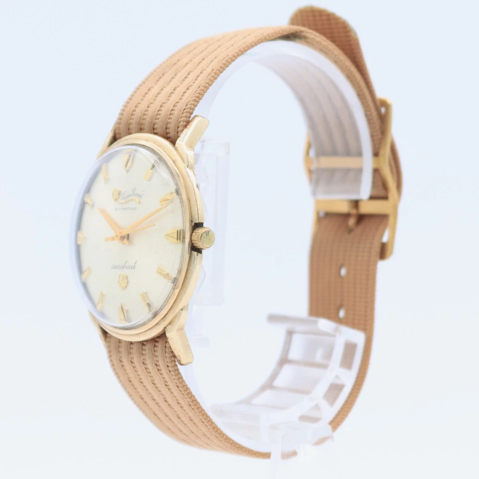 Vintage 33mm Lucien Piccard Seashark Men's Automatic Wristwatch 10k Gold Filled - Image 2 of 4
