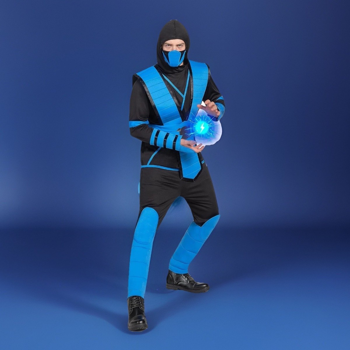 NEW Medium Men Blue Ninja Costume Adult Halloween Cosplay Sub Zero