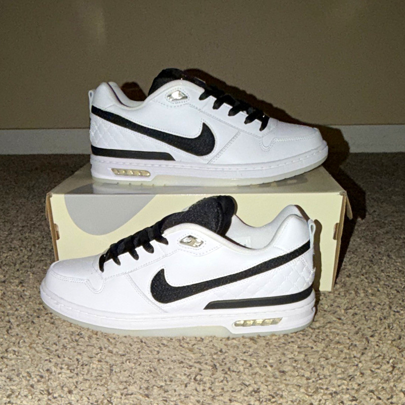 Nike SB Paul Rodriguez Zoom Air Low Skate Shoes White/Black Men's US 11 D