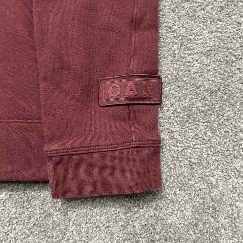 Sudadera con Capucha Lululemon Team Canada Para Hombre Mediana Borgoña CAN Patrocinador Olímpico Polar Foto 3 de 4