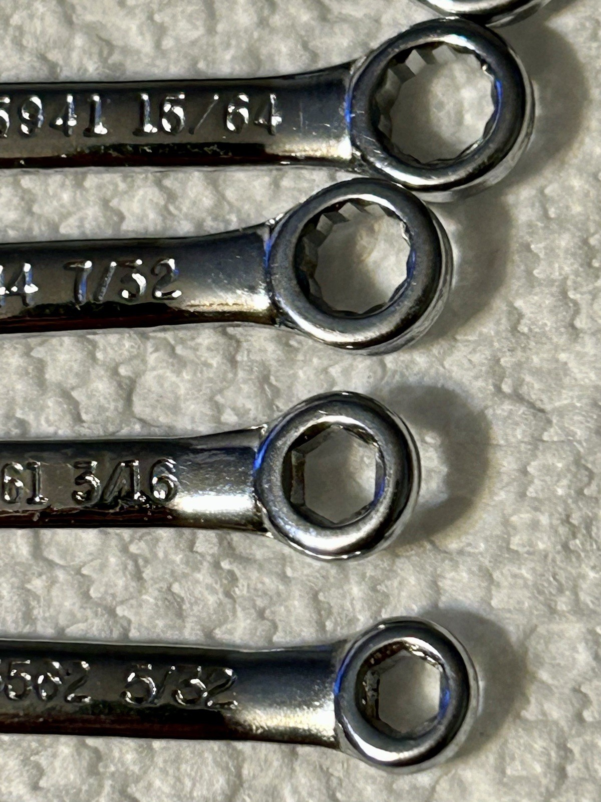 Craftsman Chrome Midget Combo Wrench Set 9 Metric & 9 Standard Made in U.S.A.