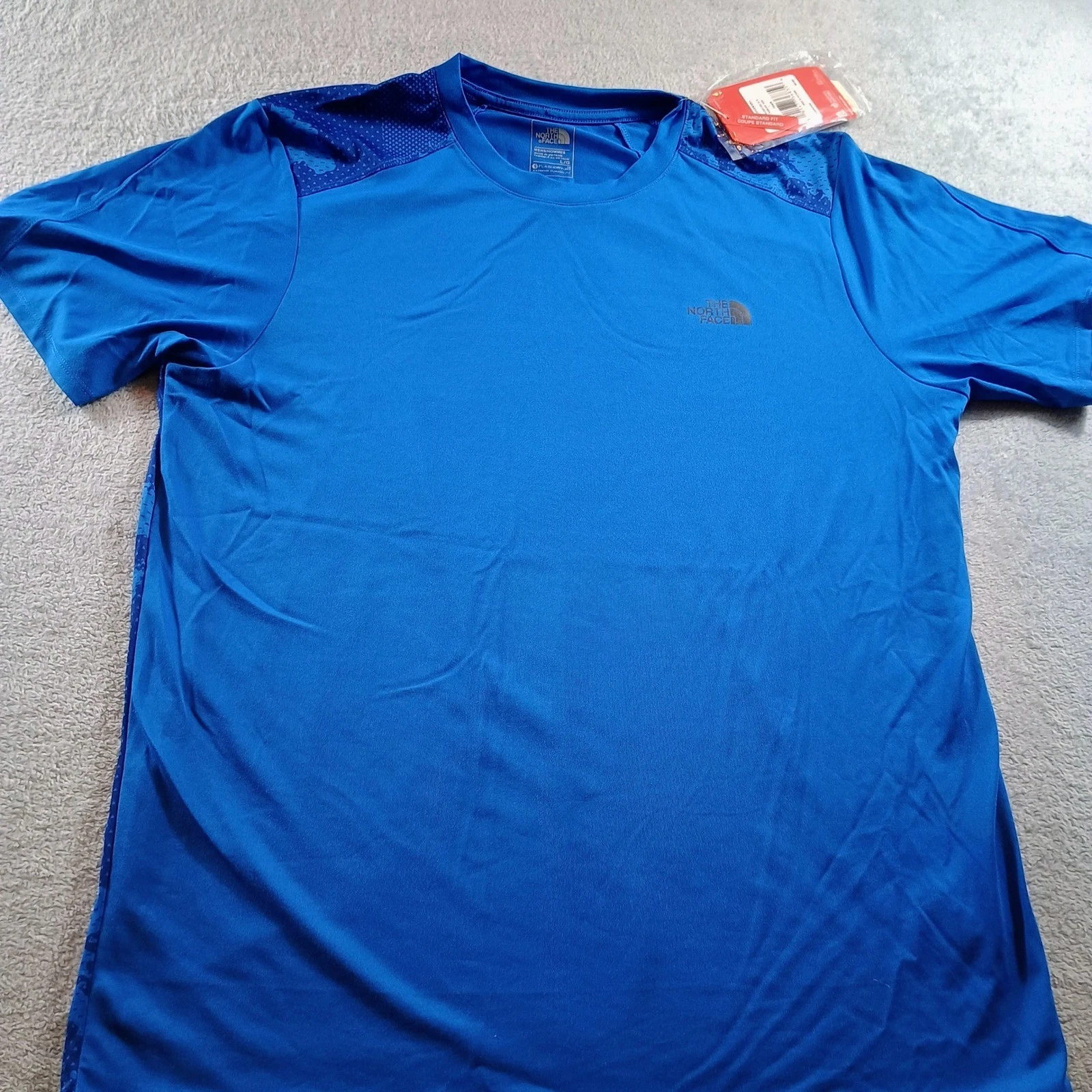 The North Face Mens FlashDry-XD Training Tee Blue Large Extreme Durability