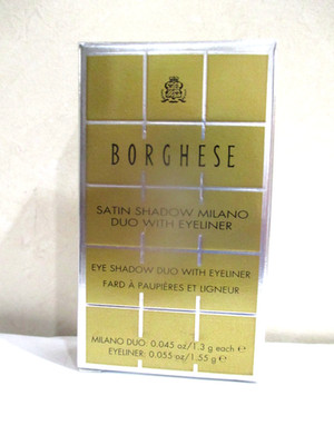 Borghese ~ Satin Shadow Milano Duo Eye Shadow - Color - PLATINUM PIETRA 03 -