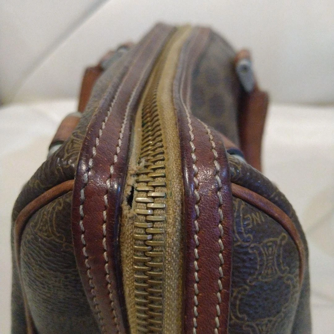 Celine Mini Boston Bag Macadam Borsa a Mano Edizione Limitata Vintage USATA Giappone FS