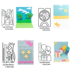 Pop-up Slider Cutting Dies Metal Stencil Embossing Scrapbooking DIY Paper Crafts