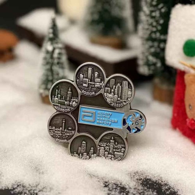 #ad ABBOTT WORLD MARATHON MAJORS 六星 FINISHER LAPEL PIN $14.25