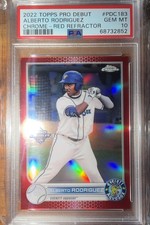2022 Topps Pro Debut - Chrome Alberto Rodriguez Red Ref /5 PSA 10 Pop 1 Mariners