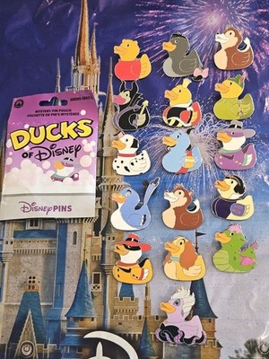 2026 Disney Parks Ducks Of Disney Mystery Pouch Pin Series 2 COMPLETE SET