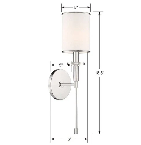 Crystorama Hatfield 18 1/2" High Polished Nickel Wall Sconce - Picture 7 of 7