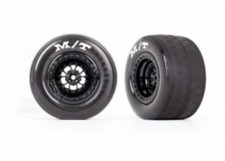 Traxxas 9475 Tires  Wheels Assembled Glued Weld Gloss Black Wheels Tires Fo...