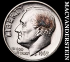 1963 Silver Roosevelt Dime - Choice Gem Brilliant Uncirculated  Lustrous  #J8139
