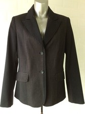 Size 12 B.young Black Pink Pinstripe Jacket Goth Steampunk Whitby Smart Spring