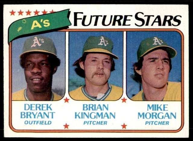 1980 TOPPS A'S FUTURE STARS - DEREK BRYANT/BRIAN KINGMAN/MIKE MORGAN ROOKIE .