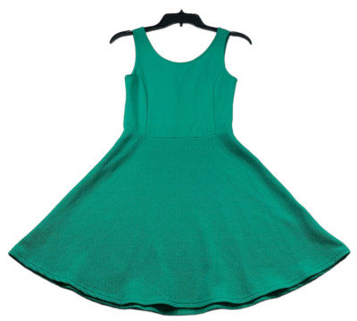 Divided Dress Womens Size 6 Green Textured Knit Sleeveless Stretch
