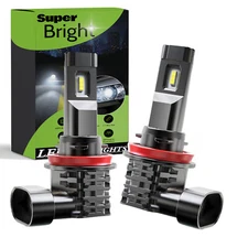 2x AJHGFOW H11 LED Headlight Super Bright Bulbs Kit 6500K White 30000LM Low Beam