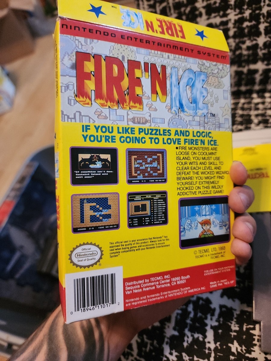 Fire 'N Ice for NES Nintendo Complete In Box Great Shape CIB Fire 'N Ice for NES Nintendo Complete In Box Great Shape CIB
