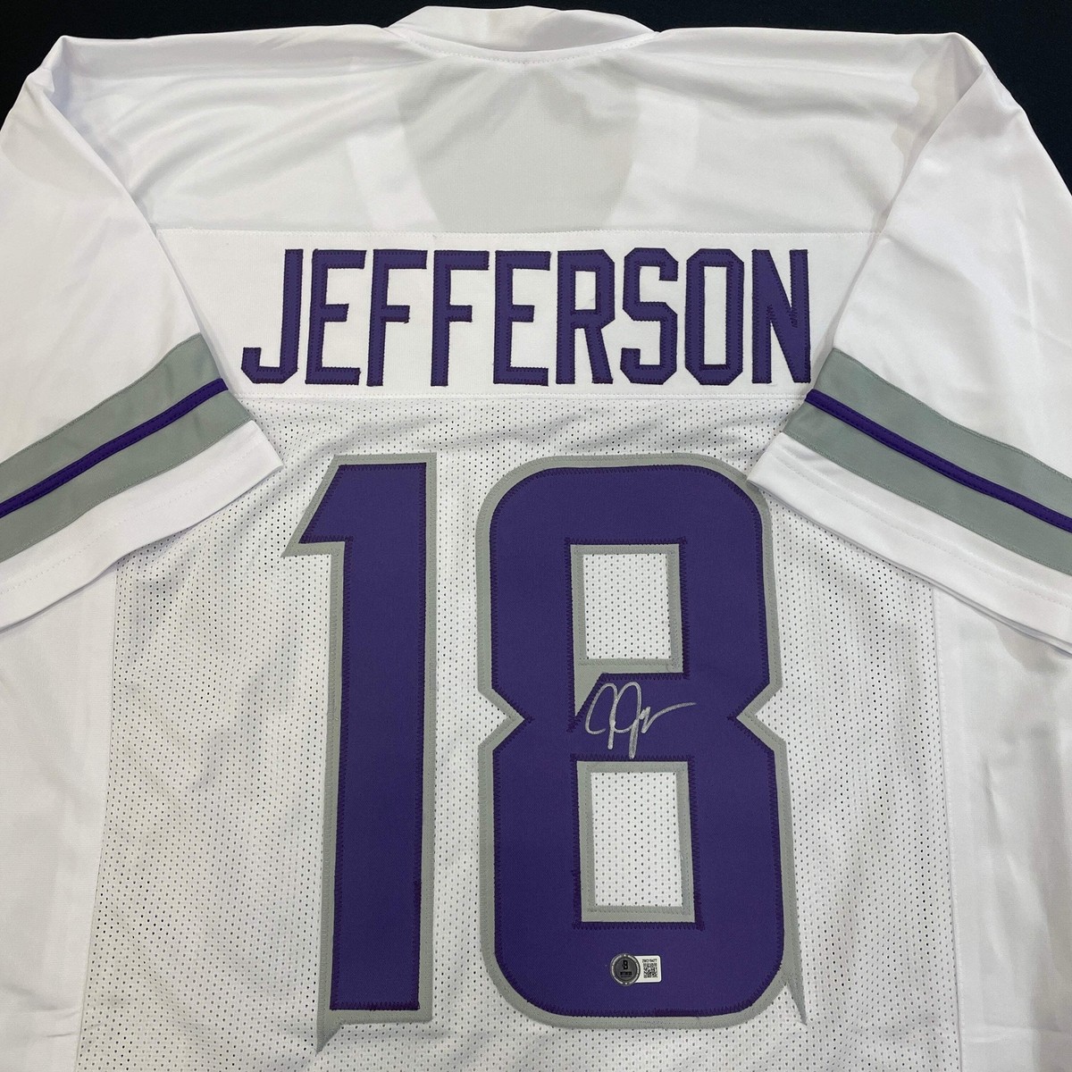 Justin Jefferson Autographed White Alternate Pro-Style Jersey