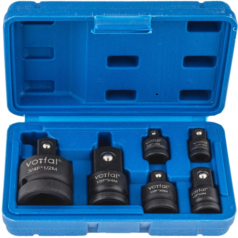 Kraft Adapter 6tlg Schlagschrauber Nüsse Reduzierung 1/2"3/4"1/4"3/8" Stecknuss - Bild 2 von 4