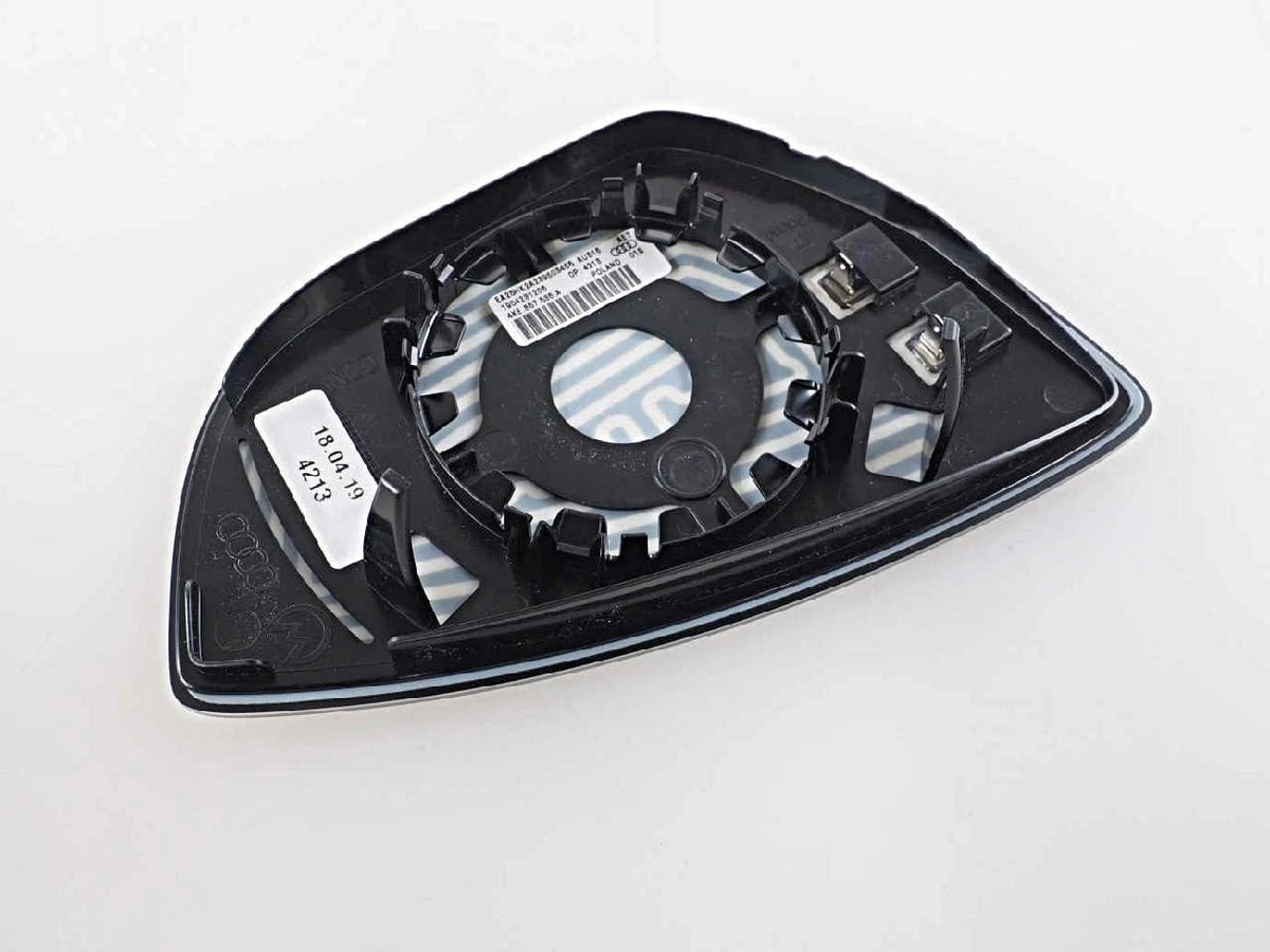 Genuine AUDI Mirror Glass Convex Heated With Carrier Plate  
