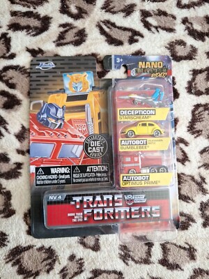 Jada Toys Nano Hollywood Rides: 1,65'' Transformers 3-Pack Neu & Versiegelt 