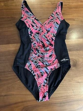 DOLFIN AQUASHAPE WOMEN'S ONE PIECE BATHING SUIT SWIMSUIT SIZE 12 38 VGUC
