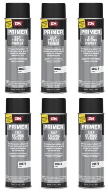 SEM 39673 Black Self Etching Primer - 15.5 oz. (6 Pack)