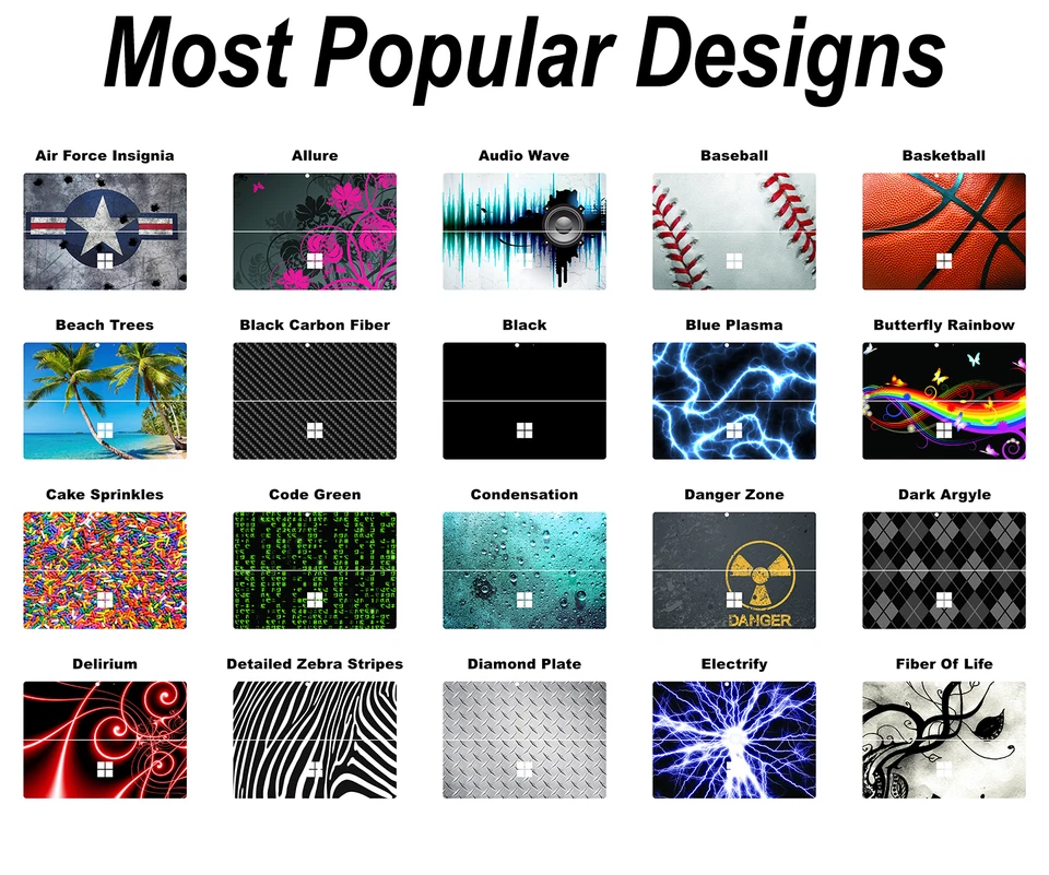 Choose Any 1 Vinyl Decal/Skin Design for Microsoft Surface Pro 8 - Free Shipping - Image 2 of 4