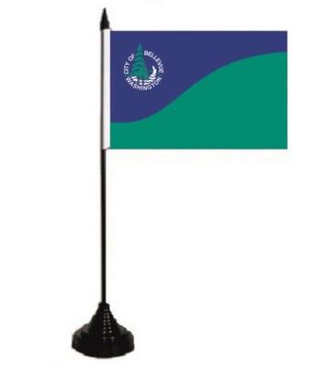 Tischflagge Bellevue City (Washington) Fahne Flagge 10 x 15 cm 