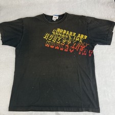 Vintage Hurley Shirt Large Black Surf Surfwear Fade Skate Distressed