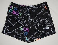 NWT The North Face Big Girls Black Print Amphibious Class V Shorts sz M 10