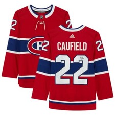Cole Caufield Montreal Canadiens Autographed Red Authentic NHL Hockey Jersey