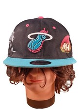 Miami Heat NBA Snapback Hat New Era 9Fifty Graphic Print Basketball Sportswear