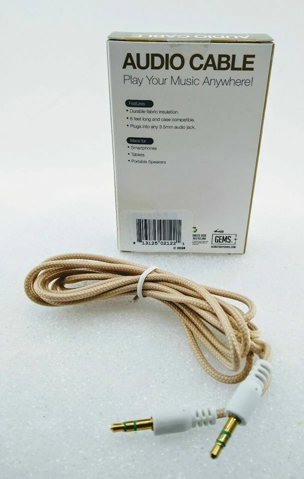 Cable de audio estéreo auxiliar de 6 pies 3,5 mm macho a macho iPod coche MP3 PC #13 Foto 2 de 3