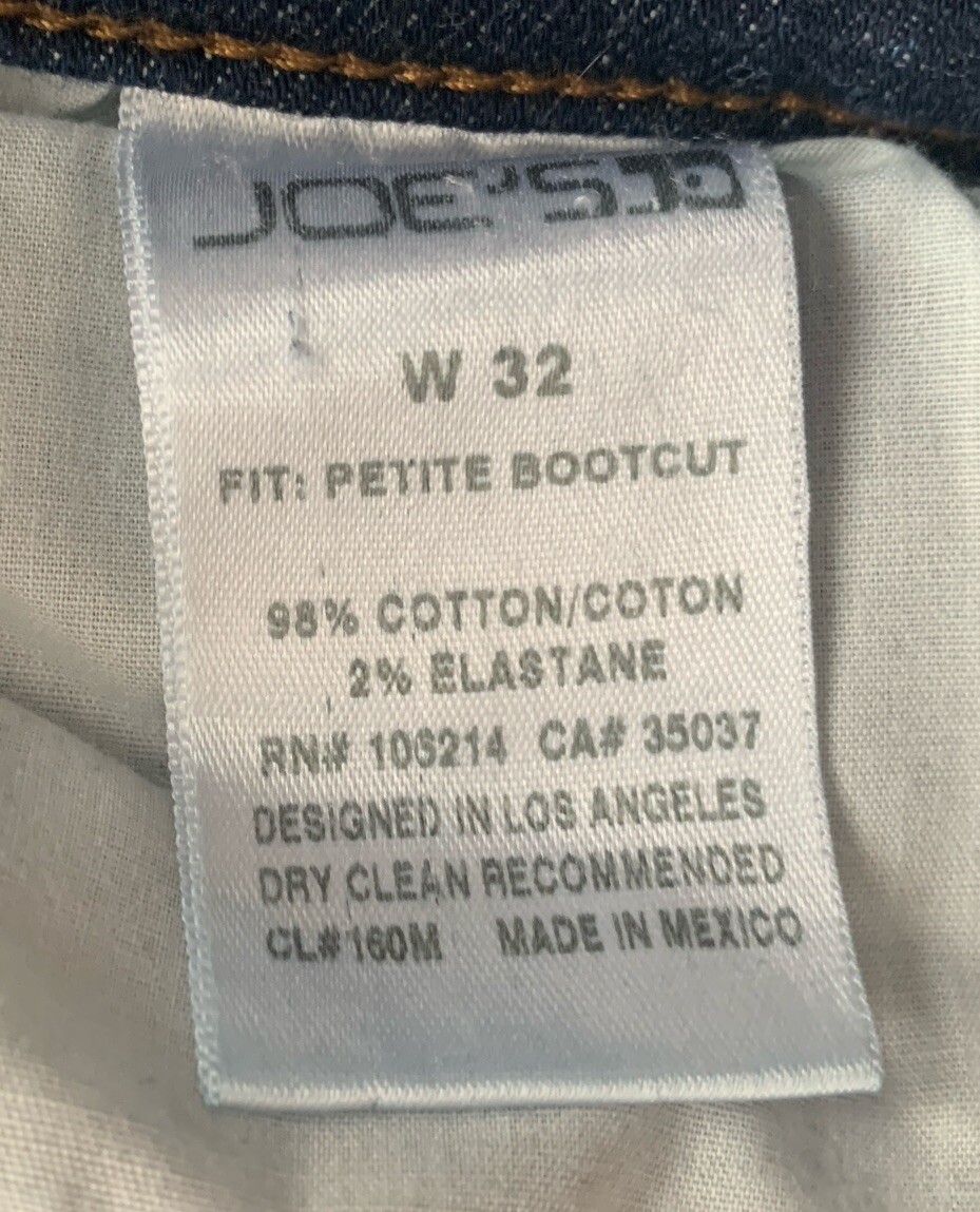Joes Jeans Womens Petite Boot Cut 32 Mid Rise Dark Wash Crystal | eBay