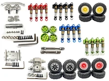 Metal Tyre /Shocks /axle seat Upgrade parts for 1-24 ECX Barrage/RGT/FTX crawler