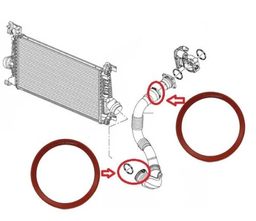 JUNTA PARA MANGUERA TURBO PARA OPEL Astra J GTC 1.7 CDTI 13265280 1302123 - Imagen 2 de 2