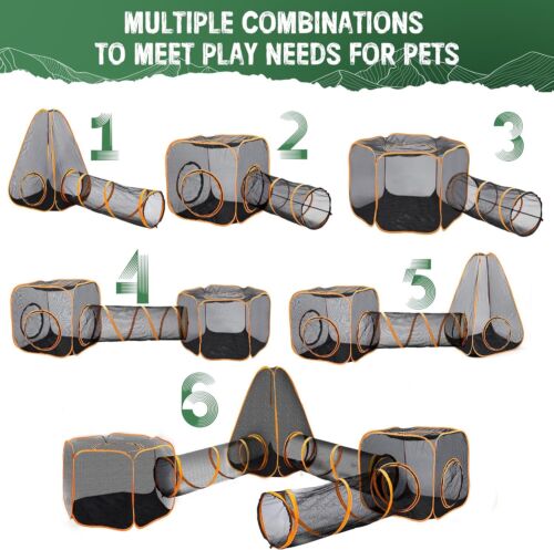 6in1 Big Pet Cat Dog Playpen Outdoor Playground Play Tent Tunnel Portable House - Picture 5 of 8