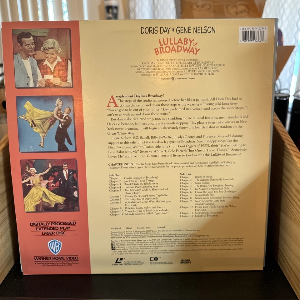 LULLABY OF BROADWAY Doris Day Gene Nelson Laser Disc - Image 2 of 2