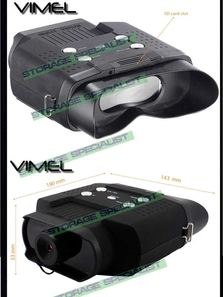 Night Vision Binoculars Monocular Hunting Goggles Digital NV Camera Security DVR - Image 3 of 4