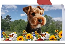 Lakeland Terrier Summer Flowers Mail Box Cover