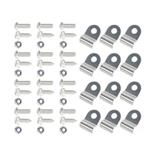 12x 3/16" Stainless Steel Brake Fuel Line Clamps for Street Rod Truck Dune Buggy