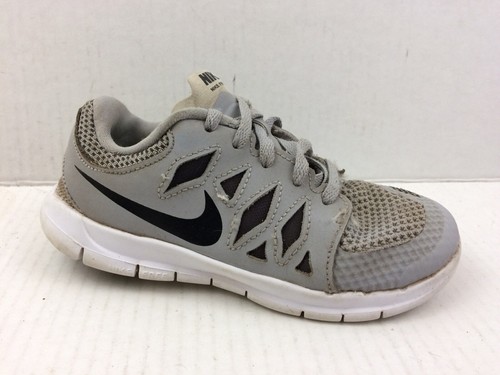 Nike Free 5 0 644431 005 Boys 12 5 Toddler Grey Black White Running Shoe Sneaker Ebay