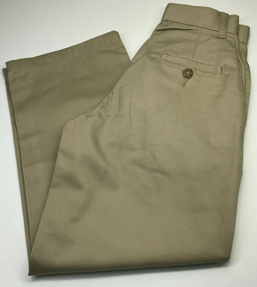 Pantalones George Boys Beige Uniforme Escolar Cintura Ajustable Frente Plano Talla 5 Nuevos sin Etiquetas Foto 4 de 4