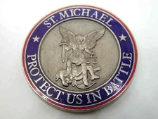 SPRING HILL KANSAS POLICE ST. MICHAEL CHALLENGE COIN