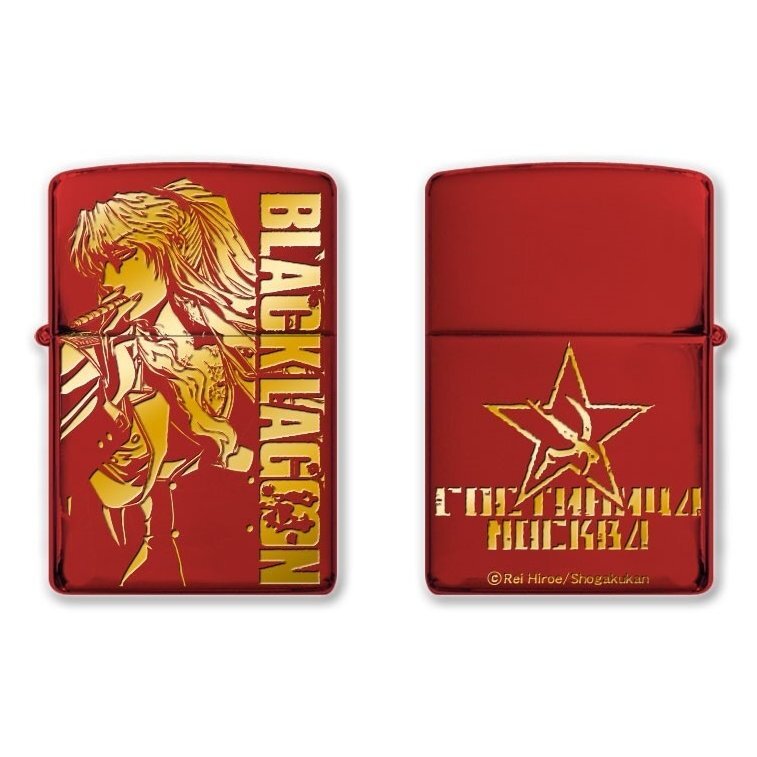 BLACK LAGOON ZIPPOセット Zippo Black Lagoon Balalaika Gold Red Lighter Double Sided Etching