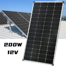 200W Watt Single Solar Panel 12V 9BB Monocrystalline Solar Panels More 23%